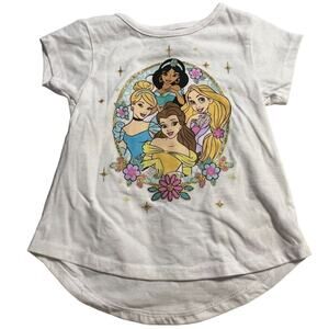 Disney Princess Short Sleeve Top Tee Shirt Graphic Print Girls Size 3T Jasmine C